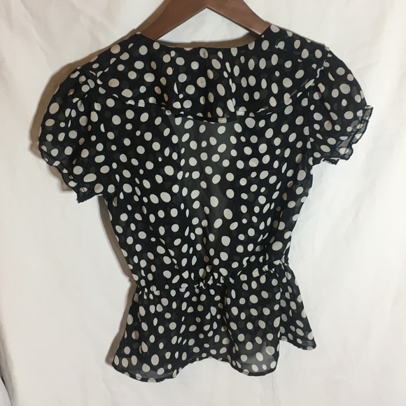 Polkadot Ruffled Blouse - Picture 6 of 7